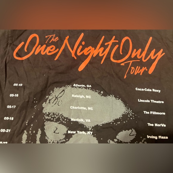Hunxoho The One Night Only Tour 2024 Black Short Sleeve NWOT Size Medium Tshirt - Picture 10 of 15